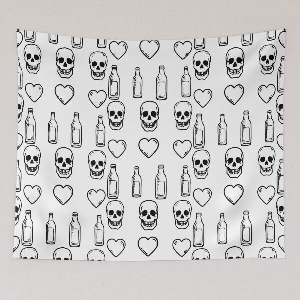 Item preview, Last Call for the Living Black & White Doom Skull Design designed and sold by Ignorant-Artist.