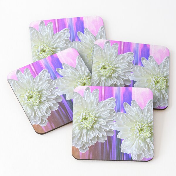 Item preview, White Chrysanthemum Against Colorful Background designed and sold by BostonArcImage.