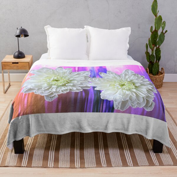 Item preview, White Chrysanthemum Against Colorful Background designed and sold by BostonArcImage.