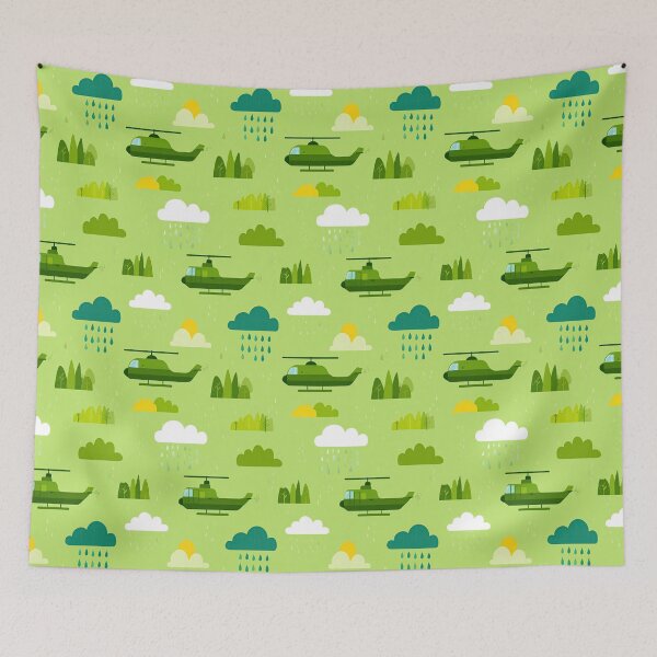 Item preview, Green Landscape and Helicopters Military Pattern designed and sold by Piotrek0001.