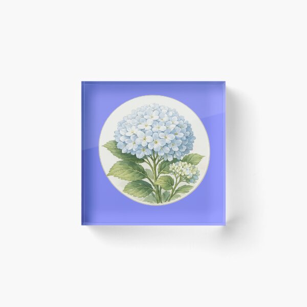 Item preview, Hydrangea Harmony – Lush Garden Blossom Circle Portrait designed and sold by TheJoyfulPen.