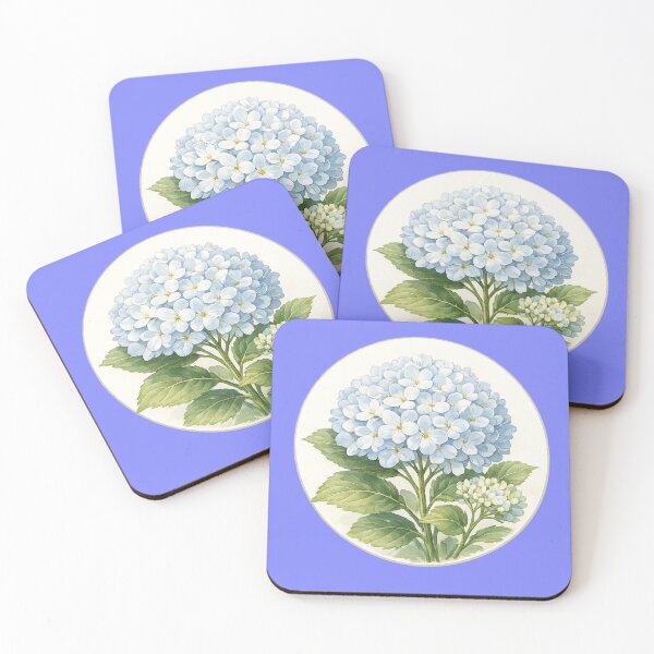 Item preview, Hydrangea Harmony – Lush Garden Blossom Circle Portrait designed and sold by TheJoyfulPen.