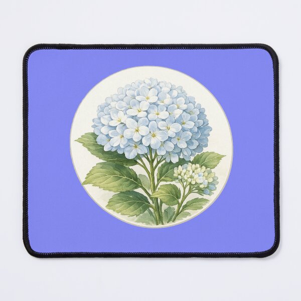 Item preview, Hydrangea Harmony – Lush Garden Blossom Circle Portrait designed and sold by TheJoyfulPen.