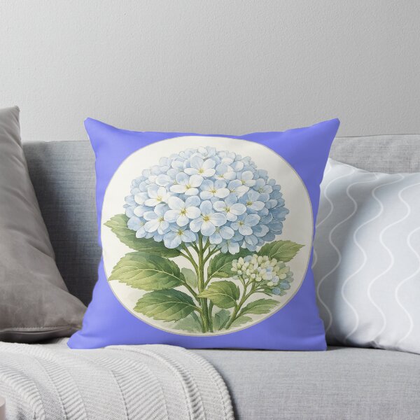 Item preview, Hydrangea Harmony – Lush Garden Blossom Circle Portrait designed and sold by TheJoyfulPen.