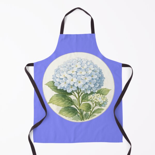 Item preview, Hydrangea Harmony – Lush Garden Blossom Circle Portrait designed and sold by TheJoyfulPen.