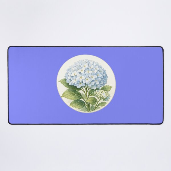 Item preview, Hydrangea Harmony – Lush Garden Blossom Circle Portrait designed and sold by TheJoyfulPen.