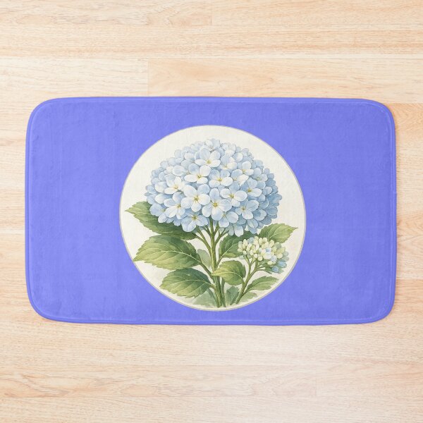 Item preview, Hydrangea Harmony – Lush Garden Blossom Circle Portrait designed and sold by TheJoyfulPen.