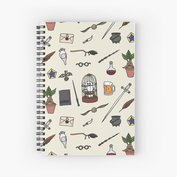 Owl and wand Spiral Notebook