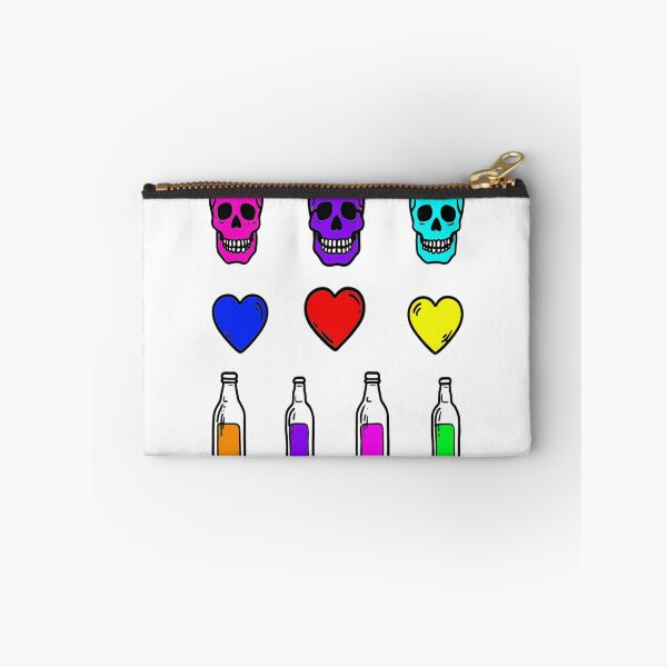 Item preview, Bad Omens in Bright Colors Skull, Hearts & Bottle Spell Art designed and sold by Ignorant-Artist.