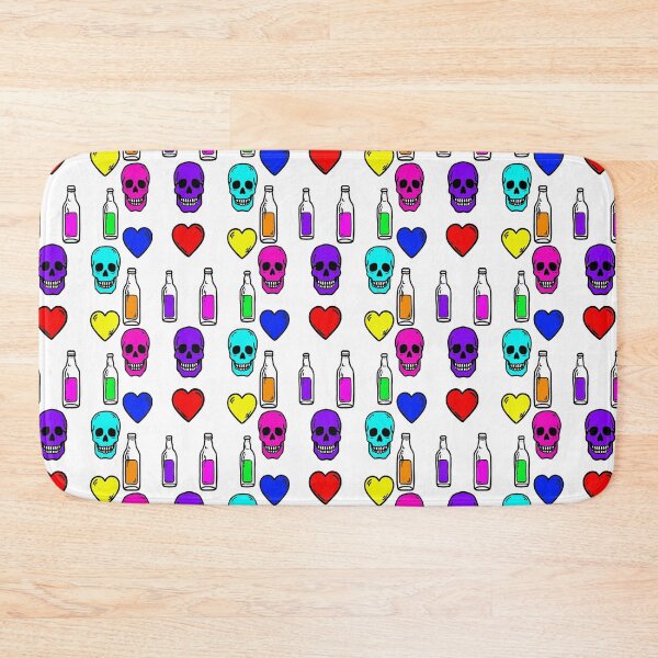 Item preview, Bad Omens in Bright Colors Skull, Hearts & Bottle Spell Art designed and sold by Ignorant-Artist.