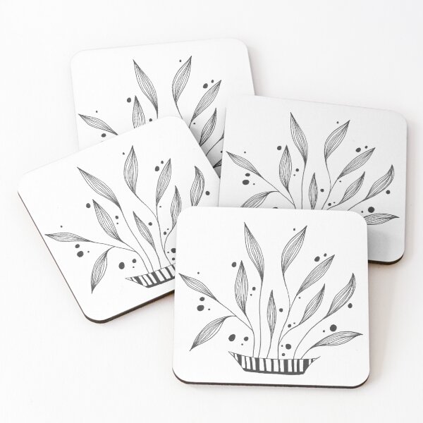 Item preview, Minimal Botanical Abstract - Black Ink Spot Illustration No. 03 designed and sold by CMF Designs.