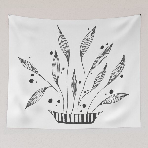 Item preview, Minimal Botanical Abstract - Black Ink Spot Illustration No. 03 designed and sold by CMF Designs.