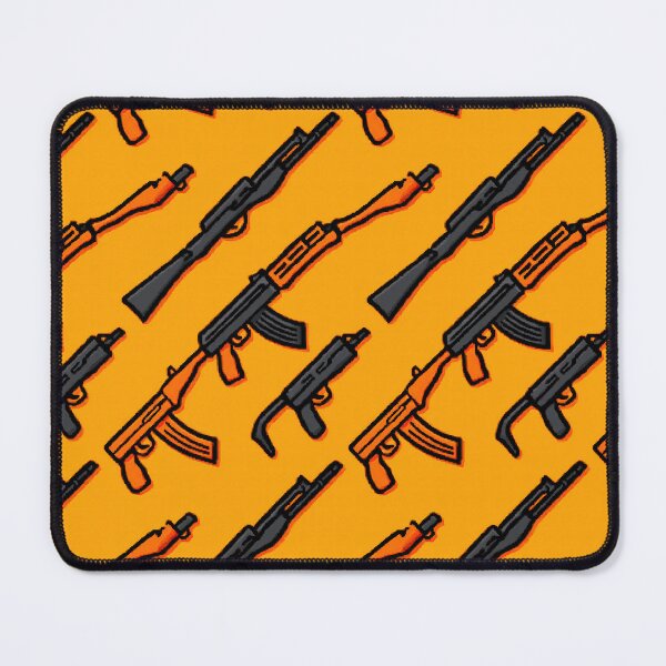 Item preview, Orange Background with Black Rifles Pattern designed and sold by Piotrek0001.