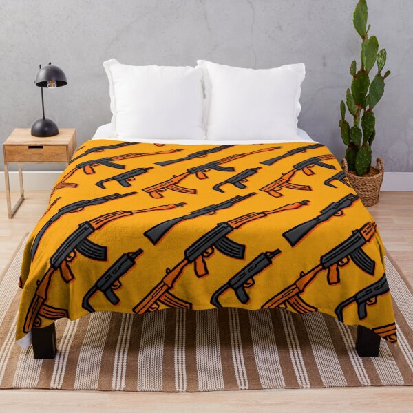 Item preview, Orange Background with Black Rifles Pattern designed and sold by Piotrek0001.