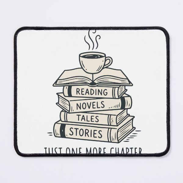 Item preview, Just One More Chapter - Minimalist Bookstack and Coffee Aesthetic designed and sold by vlahstudio.