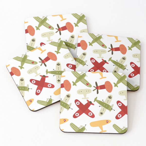Item preview, Vintage Airplanes on White Background Pattern designed and sold by Piotrek0001.