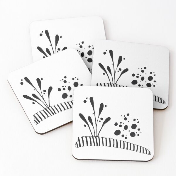 Item preview, Minimal Botanical Abstract - Black Ink Spot Illustration No. 02 designed and sold by CMF Designs.