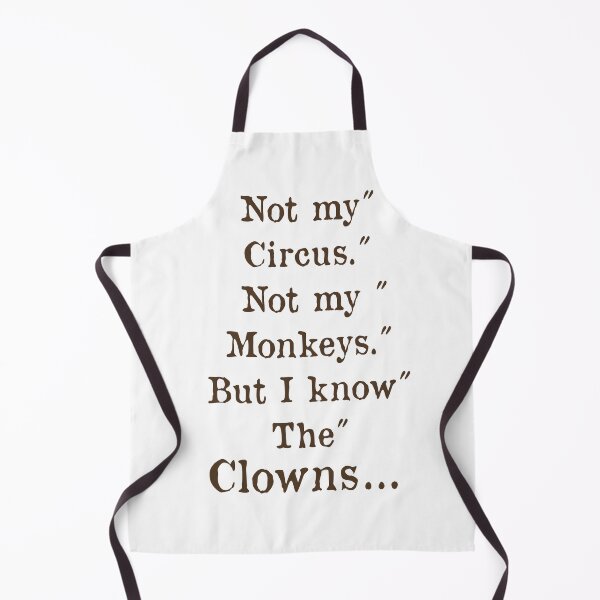 Item preview, Not my circus, not my monkeys, Quote, typewriter text, funny designed and sold by DebbieJoyArt.