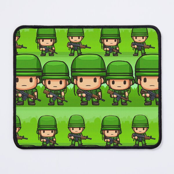 Item preview, Cute Blocky Army Soldiers Green Pattern designed and sold by Piotrek0001.