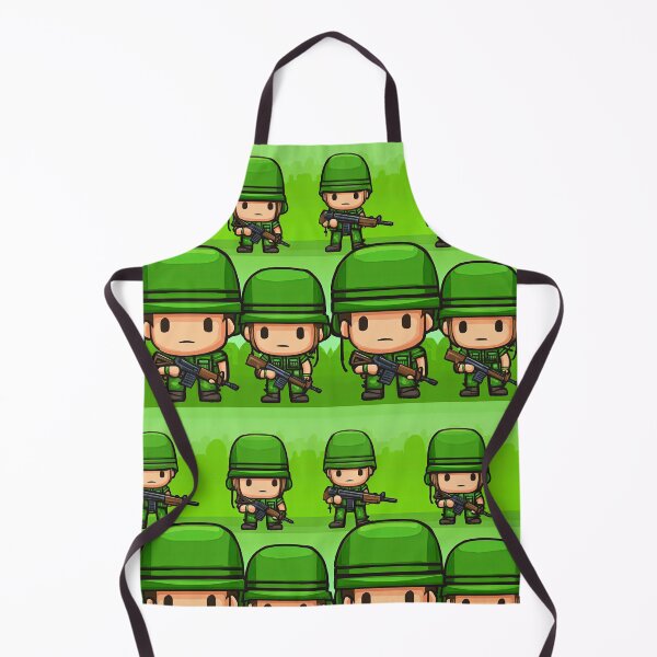 Item preview, Cute Blocky Army Soldiers Green Pattern designed and sold by Piotrek0001.