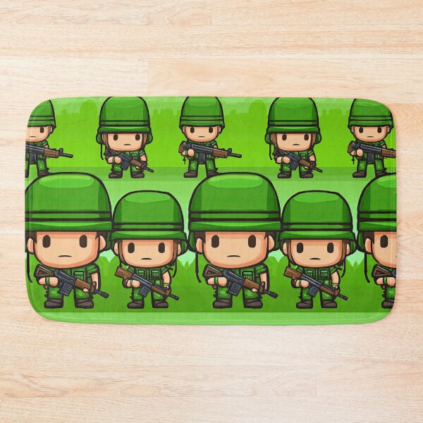 Item preview, Cute Blocky Army Soldiers Green Pattern designed and sold by Piotrek0001.