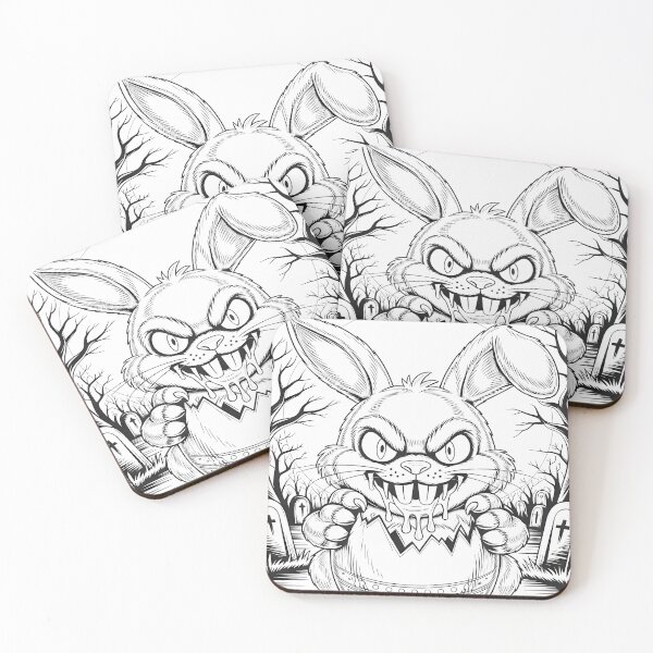 Item preview,  Dark Evil Easter Bunny with Egg – Gothic Horror Easter Rabbit Design designed and sold by Art-Arcade6.