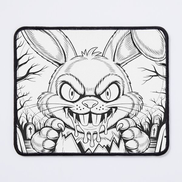 Item preview, Dark Evil Easter Bunny with Egg – Gothic Horror Easter Rabbit Design designed and sold by Art-Arcade6.