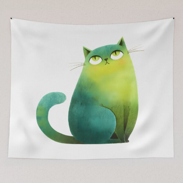 Item preview, Happy Funny Cat designed and sold by Retro Whimsy.