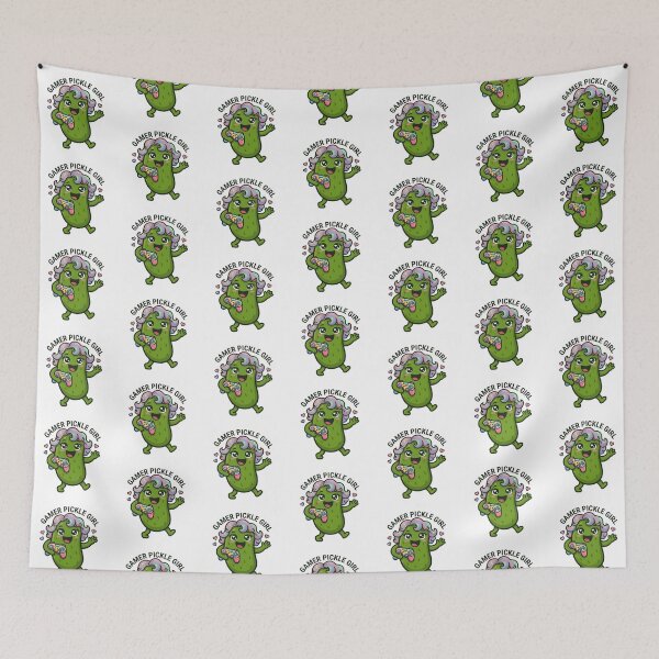 Aperçu de l'œuvre Design mignon de fille cornichon gameuse – Personnage de cornichon amusant pour le jeu vidéo, cadeau kawaii pour gamer, jeu pour les amoureux des cornichons créée et vendue par Basma Designs | Funny Shirts, Stickers & Mugs.