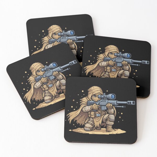 Item preview, Pixel Art Desert Sniper Soldier – Tactical Military Gamer Design designed and sold by AmazingEG.