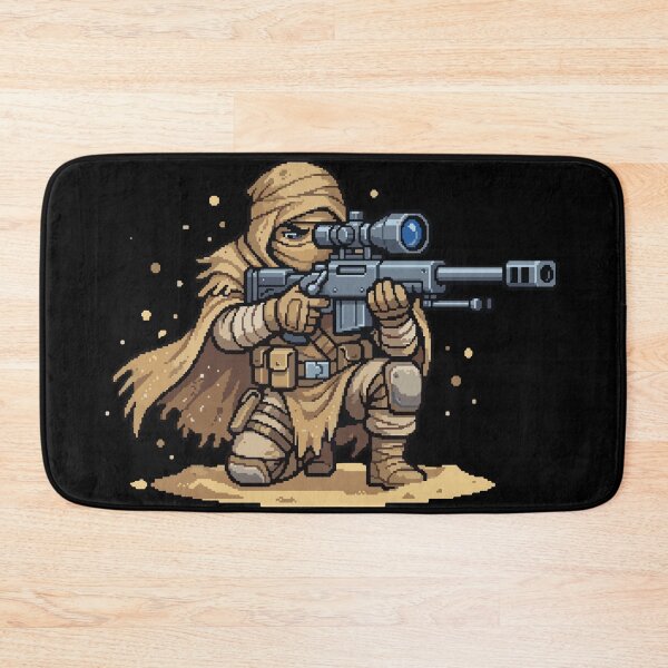 Item preview, Pixel Art Desert Sniper Soldier – Tactical Military Gamer Design designed and sold by AmazingEG.