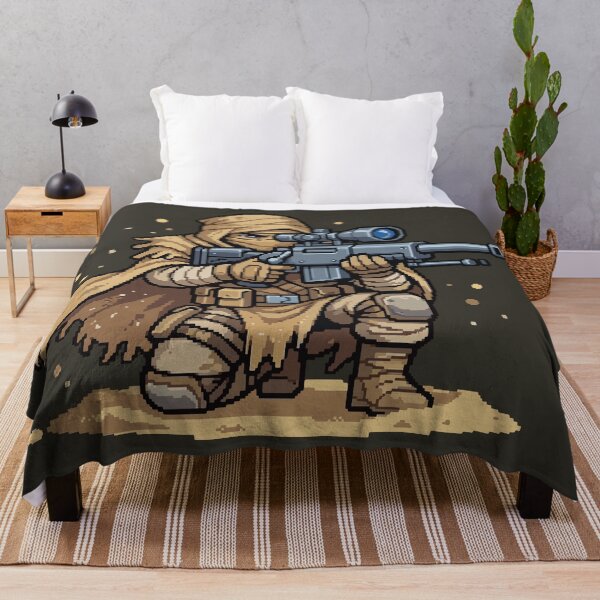 Item preview, Pixel Art Desert Sniper Soldier – Tactical Military Gamer Design designed and sold by AmazingEG.