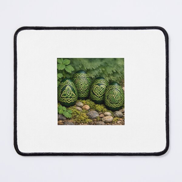 Item preview, Celtic Easter Eggs – Irish Knots in Tribal Green designed and sold by Lyvion design.