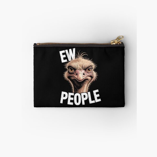 Item preview, Ew People – Grumpy Ostrich Sarcastic Illustration designed and sold by Enea Kelo.