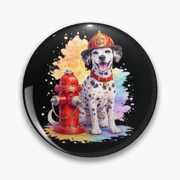 Item preview, Firefighter Dalmatian Watercolor – Firehouse Dog with Hydrant designed and sold by Silaris Designs.