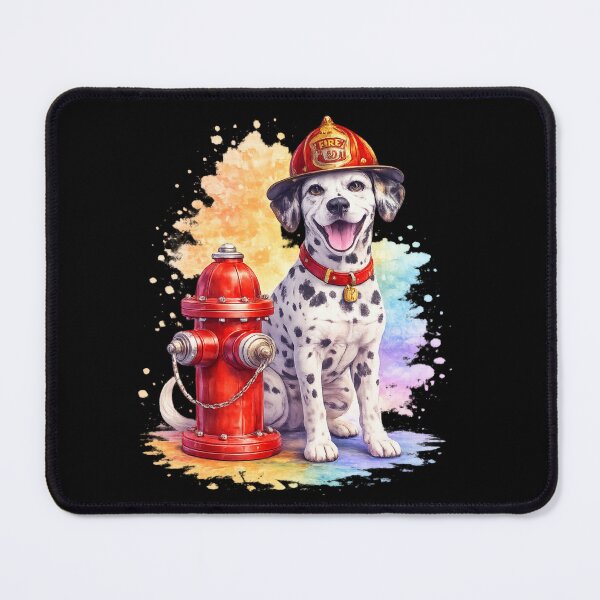 Item preview, Firefighter Dalmatian Watercolor – Firehouse Dog with Hydrant designed and sold by Silaris Designs.