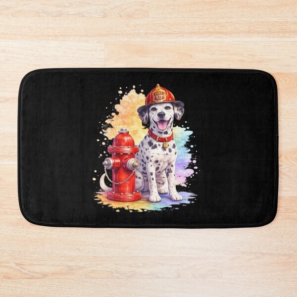 Item preview, Firefighter Dalmatian Watercolor – Firehouse Dog with Hydrant designed and sold by Silaris Designs.