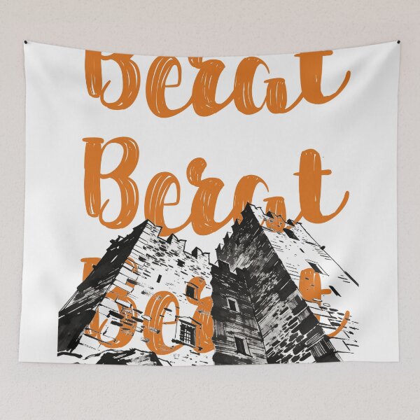 Item preview, Berat Castle, Albania, Landmark Architecture Travel Art designed and sold by Wanderful-roads.