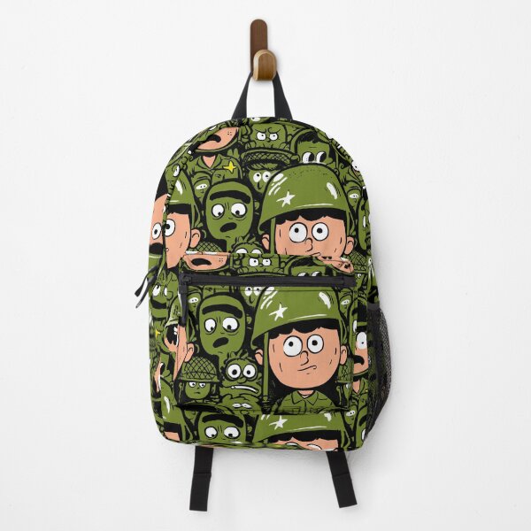 Item preview, Dense Crowd of Cartoon Soldier Faces Pattern designed and sold by Piotrek0001.