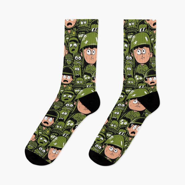 Item preview, Dense Crowd of Cartoon Soldier Faces Pattern designed and sold by Piotrek0001.