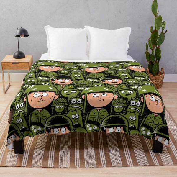 Item preview, Dense Crowd of Cartoon Soldier Faces Pattern designed and sold by Piotrek0001.