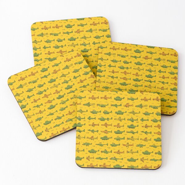 Item preview, Tiny Vintage Planes and Tanks Yellow Pattern designed and sold by Piotrek0001.