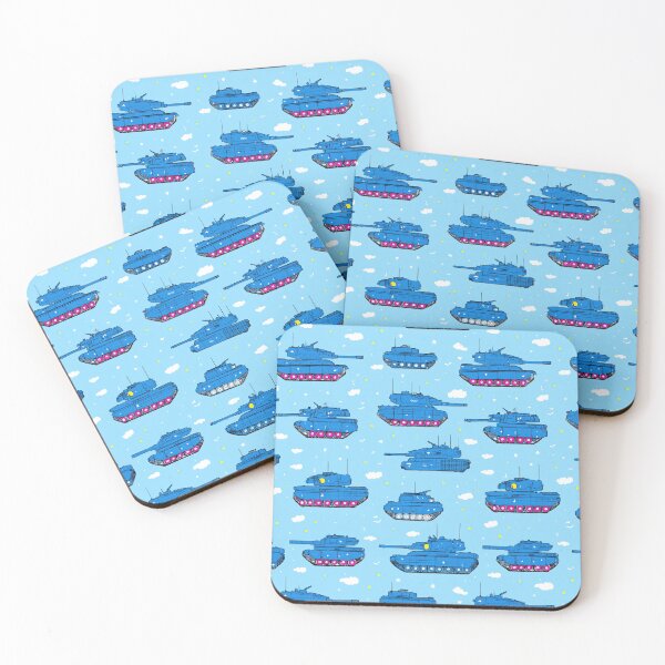 Item preview, Blue and Grey Army Tanks Seamless Pattern designed and sold by Piotrek0001.