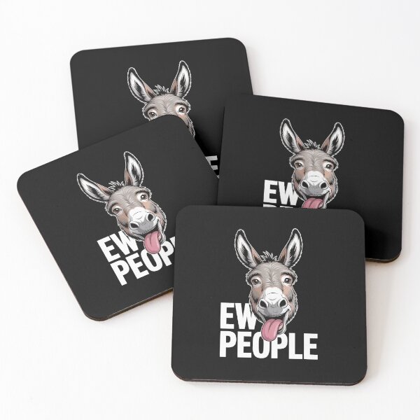 Item preview, Ew People – Funny Donkey Tongue Out Cartoon designed and sold by Enea Kelo.