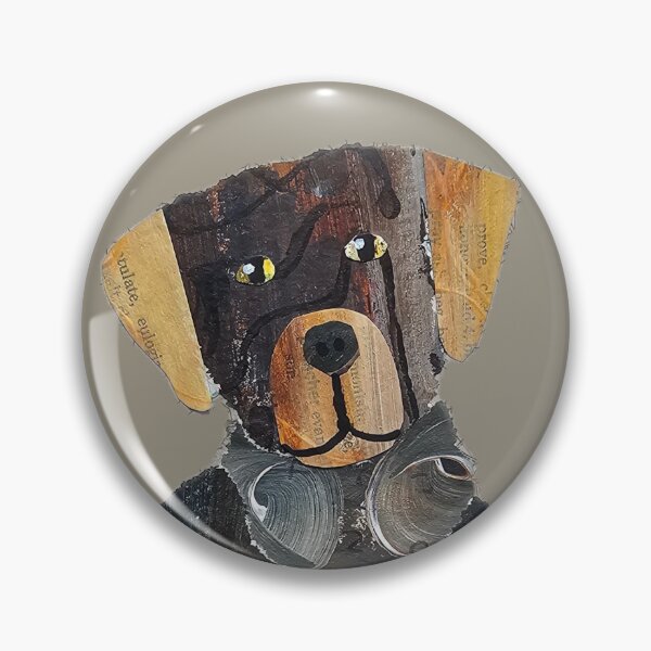 Item preview, Scout, a collaged brown dog designed and sold by RachelHayesArt.