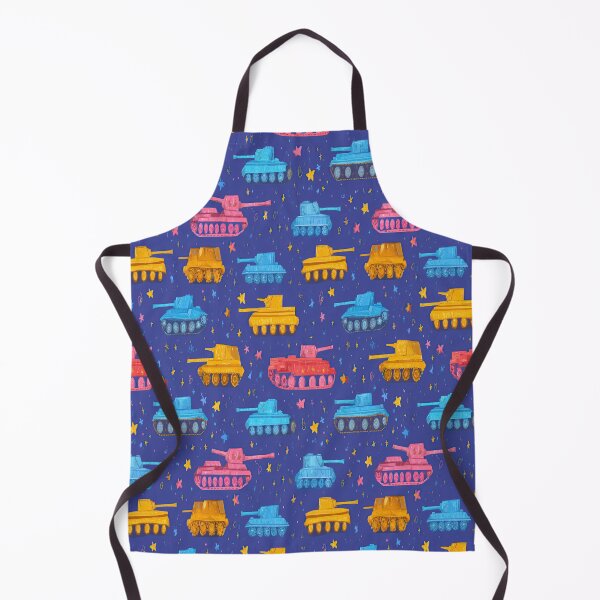 Item preview, Colorful Tanks and Stars Dark Blue Pattern designed and sold by Piotrek0001.