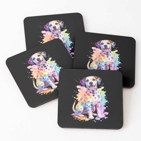 Item preview, Rainbow Dalmatian Watercolor – Colorful Paint Splatter Dog Art designed and sold by Silaris Designs.
