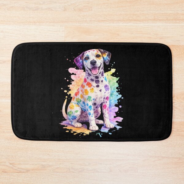 Item preview, Rainbow Dalmatian Watercolor – Colorful Paint Splatter Dog Art designed and sold by Silaris Designs.