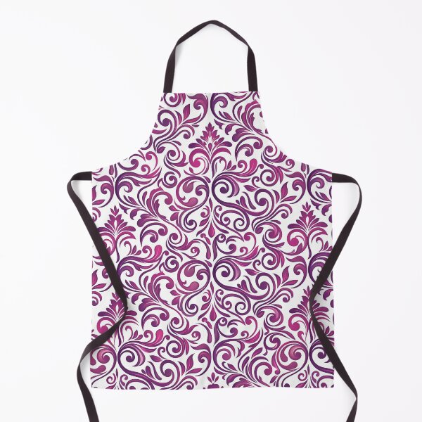 Item preview, Elegant Purple and Magenta Damask Floral Scroll Pattern designed and sold by InkedHorizon.