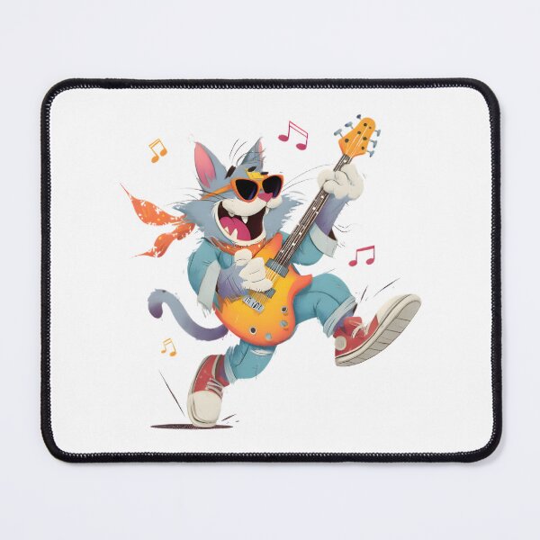Item preview,  Rockstar Cat Guitarist designed and sold by Retro Whimsy.